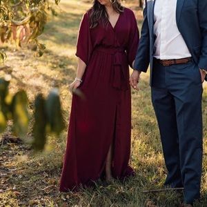 Maroon Maxi Dress